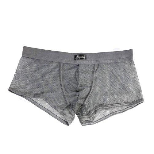 Generic Men's Sexy See Through Mesh Boxer Briefs,Relaxed Fit Comfy Breathable and Cool Seamless underwear Adjustable Briefs