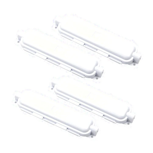 LC LICTOP FTTH Fiber Optic Waterproof Box, IP67 Rated Outdoor/Indoor SC Adapter Protection Box for Drop Cable, Splice Closure, and Network Wiring Connection, White 4Pcs