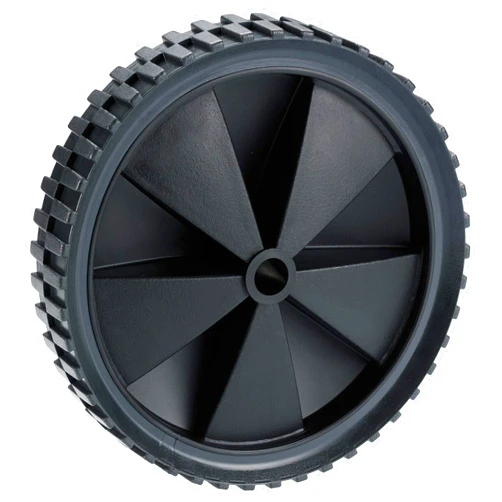 Dörner + Helmer Rad Plastic Rim + Stud Profile (Diameter 150 mm, with PVC Tyres, Wheel Width 30 mm, Load Capacity 25 kg) 709150, 150x30mm, Black