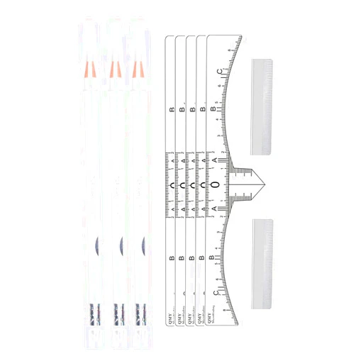 QMYBROW White Color Microblading Eyebrow Peel-off Pencil Soft Coloured White Pencil WaterProof Marker Liner Pen (10 Pack)
