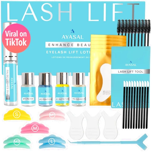 AYASAL Lash Lift Kit Eyelash Perm Kit, with Detailed Instruction Eyelash Lift Kit, Easy for Beginner and Professional Lash Perm Kit, Achieve Salon-Quality Lashes Lift with Safe and Effective Result