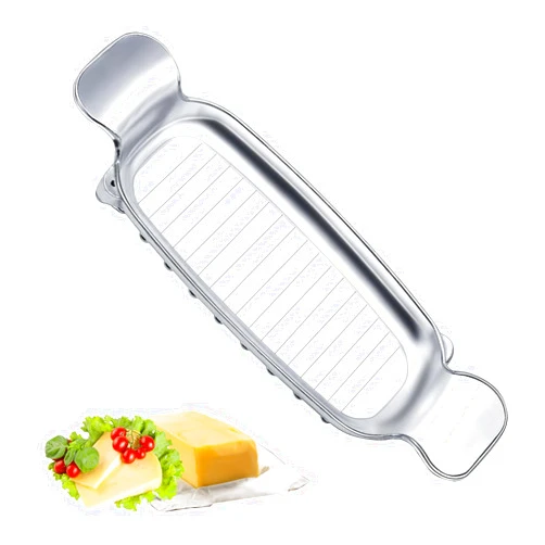 Lasuroa Stainless Steel Cheese Cutter and Butter Slicer - Multifunctional Kitchen Food Tool for Block Cheeses and Butter