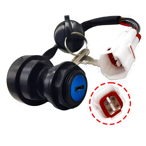 Aniro Moto YFM350 Ignition Key Switch for Yamaha Warrior YFM350 1995-2001 ATV - Breeze 125 YFA125 1995-2001 - Kodiak 400 YFM400 1993-1998