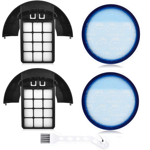 Artraise Filter for Hoover Elite Rewind Plus, Whole House Rewind Upright Vacuum Cleaner Windtunnel HEPA Filter Kits Replacement- Includes Parts 304087001 (2 blue filter) and 411018001 (2 black filter)