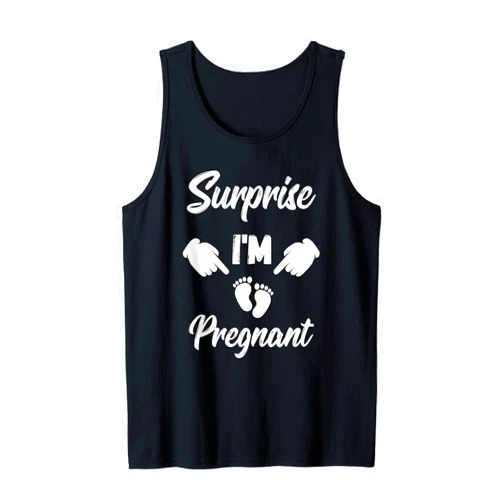 Baby Reveal Surprise I'm Pregnant Pregnancy Design Surprise I'm Pregnant Gender Reveal Future Mother Tank Top