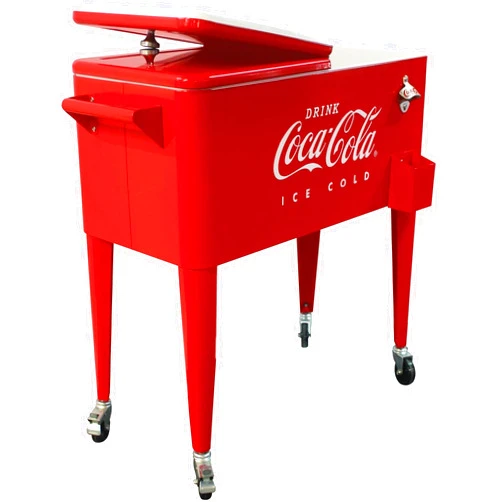 Leigh Country CP 98121 80 Quart Coca-Cola Ice Cold Cooler, Red