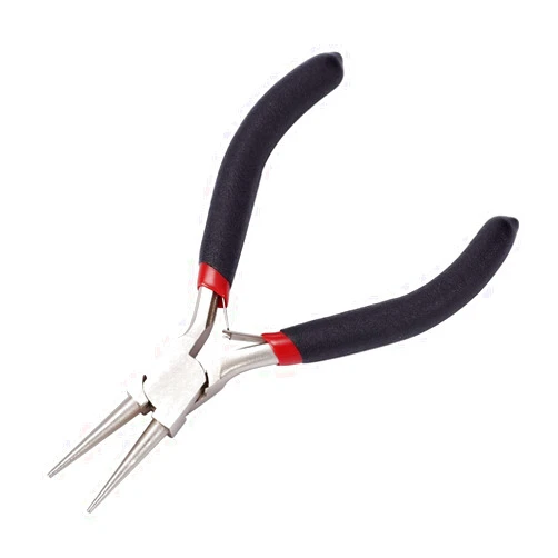 BB Beadthoven Beadthoven 1Set Round Nose Pliers Jewelry Tools for Memory Wire Looping Wrapping Beading Platinum Color 12.7cm/5 Inch Long