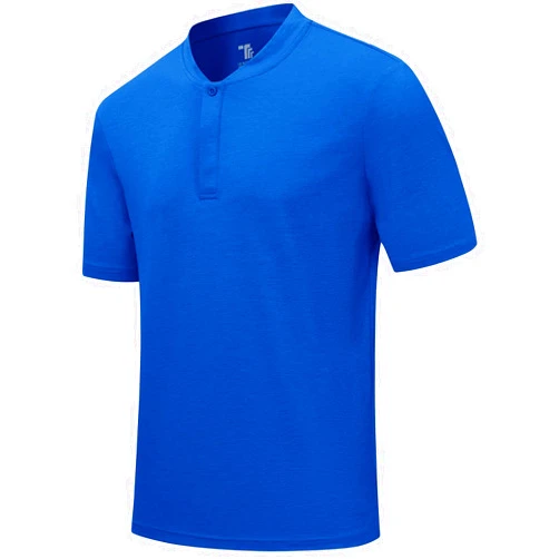Rdruko Men's Golf Shirts Collarless Henley Dry Fit Athletic Casual Performance Blade Lightweight Polo T Shirts