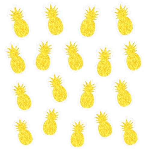 Yotawebery Pineapple Table Confetti - Tropical Hawaii Table Decorations - Summer Confetti, Pineapple Confetti for Hawaiian Party Decorations, Gold Glitter (220Pcs)