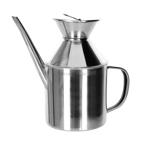 Ibili Stainless Steel Olive Oil Dispenser Can 500ml / 17oz - Made in Spain - Oil Pitcher Drip Free/Everyday Use for All Oils/Vinegars