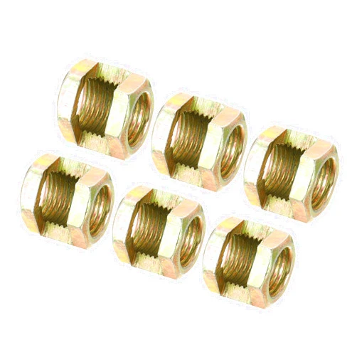 PATIKIL M10x1mm Hexagon Coupling Nut, 6 Pack 15mm Thread Zinc Plated Fastener Lamp Pipe Rod Connector Hex Hardware Repair for Chandelier Ceiling Light DIY