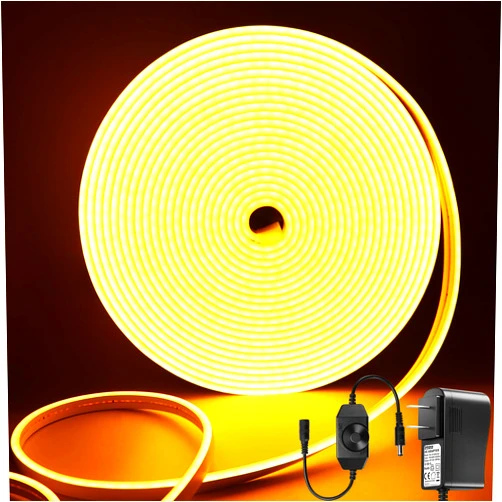 CCILAND 33Ft LED Neon Rope Lights, 1200 LED Neon Lights Outdoor Dimmable Waterproof, Silicone Flexible DIY LED Strip Lights for Gaming Bedroom Outdoor Decor (Warm White)