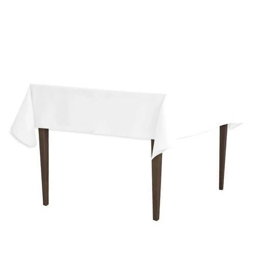 LTC LINENS LinenTablecloth 54-Inch Square Polyester Tablecloth White