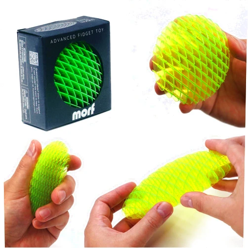 morf Fidget Worm Toy - Desk Fidgets for Adults - Quiet Worm Fidget Toy Sensory Toys - Fun and Interactive Fidget Toy for Kids - USA Patent Pending Figgy Toys (Green, Small)