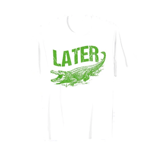 Agema Apparel Funny Alligator Pun Later Gator T-Shirt