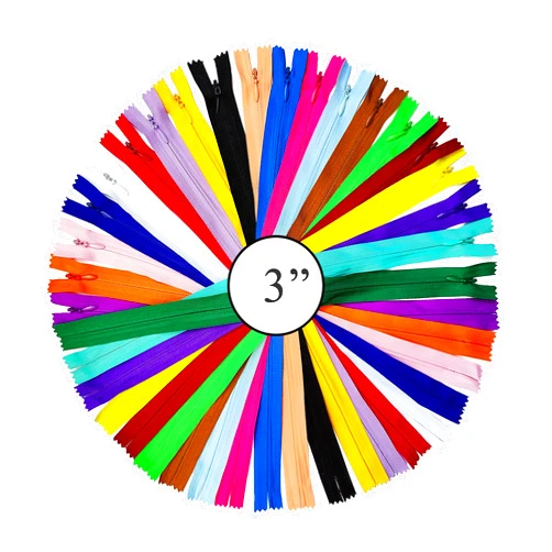 KGS Invisible Zippers for Sewing | Hidden Zippers for Dresses, Skirts, Pillows or Sewing Craft | 20 Assorted Colors | 20 pcs/Pack (03 Inch)