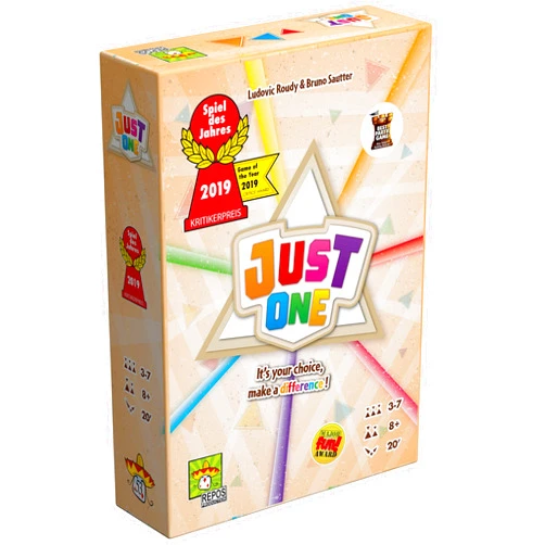 Repos Production Just One Party Game - Cooperative Word Guessing Fun for Friends and Family! Ages 8+, 3-7 Players, 20 Minute Playtime, Made by Repos Production