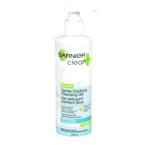 Garnier Clean Gentle Clarifying Sensitive Skin Cleanser Gel 8 Ounces