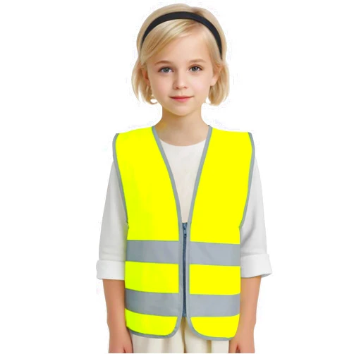 Uno Mejor Kids Safety Vests, Child Reflective Vest Reflective for Boys Girls, Children's High Visibility Toddler Vest for Cycling Skiing, Yellow, XS