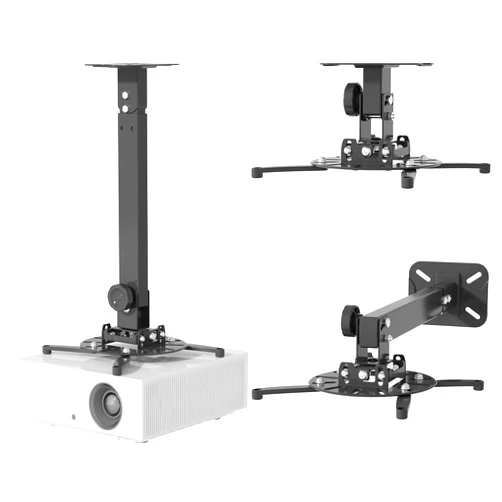 JOY worker Universal Projector Ceiling Mount Wall Bracket Holder Fits Flat or Sloped Ceiling Height Adjustable with Extendable Arms for Home and Office Projector