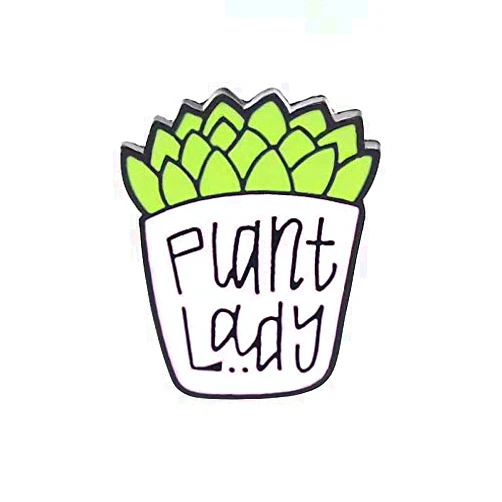 Bestchoice000 Succulent Plant Brooch Pin, Cartoon Letter Enamel Brooch Pin Plant Collar Badge…
