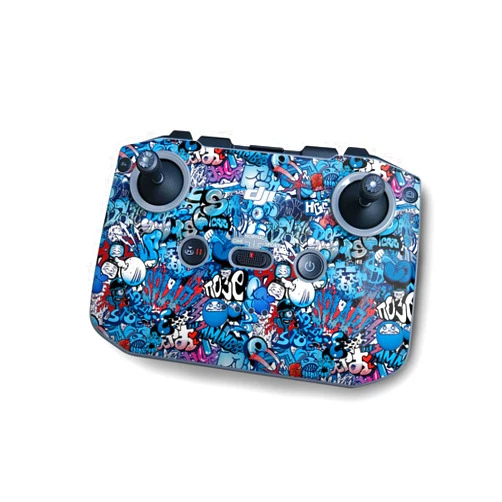 MIGHTY SKINS MightySkins Skin Compatible with DJI RC-N1 Controller - Blue Meanies | Protective, Durable, and Unique Vinyl Decal wrap Cover | Easy to Apply | Made in The USA
