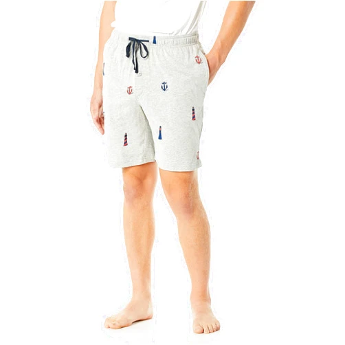 Nautica Men's Soft Knit 100% Cotton Elastic Waistband Sleep Lounge Short