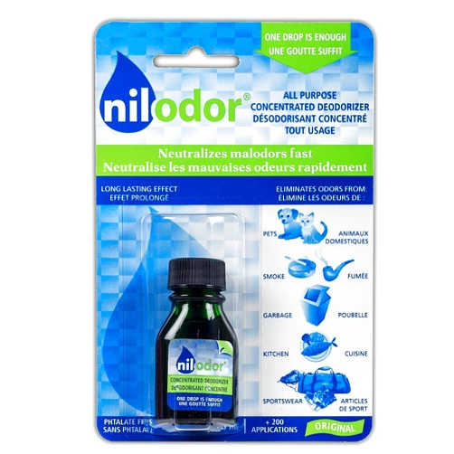 Nilodor - Air Freshener and Odor Neutralizer - Eliminates Odors from Pets, Smoke, Garbage, Kitchen and Sportwear (Original, Drops) Original Drops