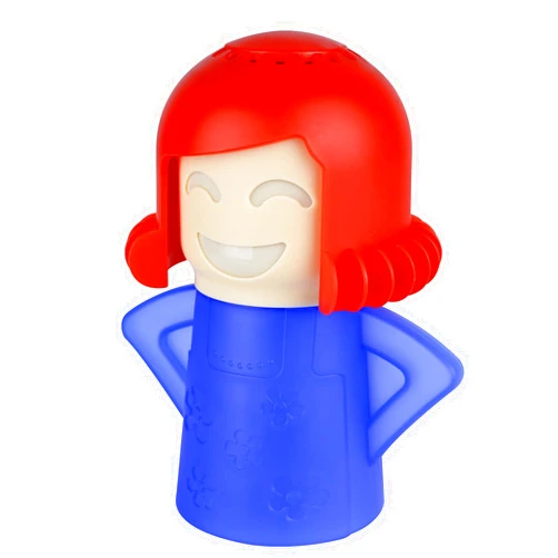 Asltw Happy Mama Microwave Cleaner, Smile Mama Microwave Steam Cleaner, Just Add Vinegar and Water, Easily Cleans the Crud in Minutes (Blue)