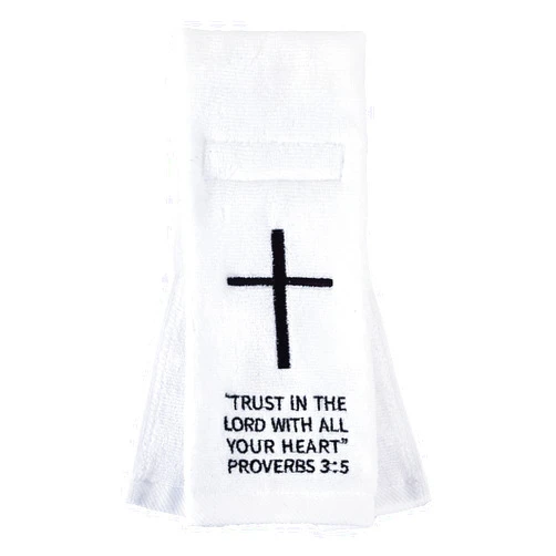 lotoo Christian Cross Football Towel, White Cotton Football Field Quarterback Towels,Football Accessories Sports Towel for Men, Youth, Boys, Adults