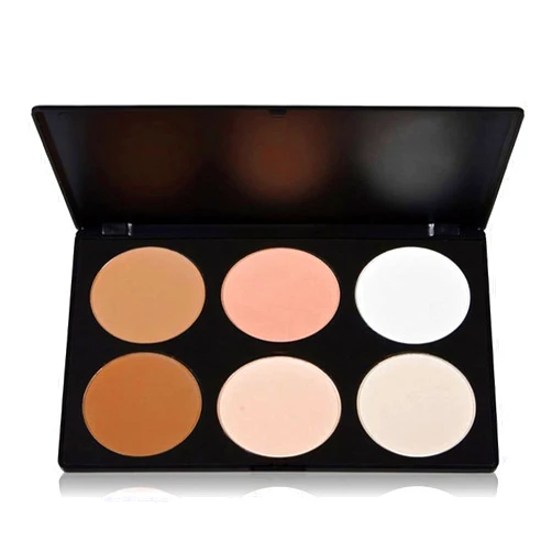 Vodisa Contour Face Powder Kit Base Foundation Corrector Palette Sleek Pigment Pro Pressed Powder Cosmetics Highlighting Contouring Bronzing Professional Beauty Make up Bronzer Pallet Brown