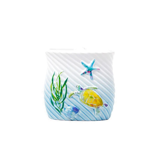 SKL Home Watercolor Ocean Toothbrush Holder, Multi