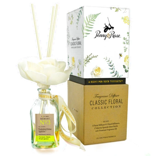 PENNY AND ROSE Penny & Rose Classic Floral Diffuser | Summertime Spirits Oil Scent