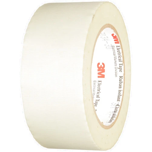 3M 69 Glass Cloth Electrical Tape, Flame Retardant & Insulating, Silicone Adhesive, White, 2 in x 36 yd, 1 Roll