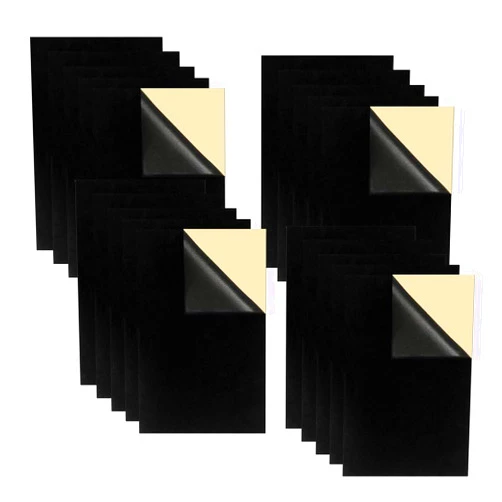 Chlzyxjn Self Adhesive Felt, DIY Self Adhesive Fabric for Art & Crafts, Peel and Stick Felt for Drawer/Jewelry Box Felt Liner (20, Black)