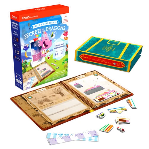Osmo-Math Wizard and the Secrets of the Dragons for iPad-Ages 6-8/Grades 1-2-Measurement & Estimating-Curriculum-Inspired-STEM Toy Gifts for Kids,Boy&Girl-Ages 6 7 8 (Osmo Base Required)