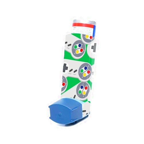 MIGHTY SKINS MightySkins Skin for Ventolin HFA Asthma Inhaler - Retro Controllers 1 | Protective, Durable, and Unique Vinyl Decal wrap Cover | Easy to Apply, Remove, and Change Styles | Made in The USA