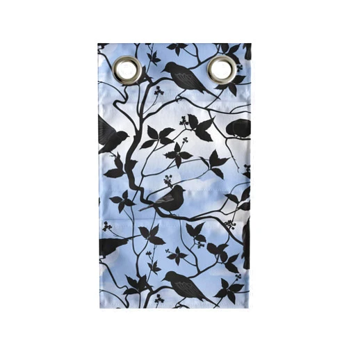 Ambesonne Birds Hanging Pocket Organizer, Silhouettes of Hummingbirds Flying Crows on Tree Branches Swallow, Printed Polyester Storage Bag with Pockets, 9
