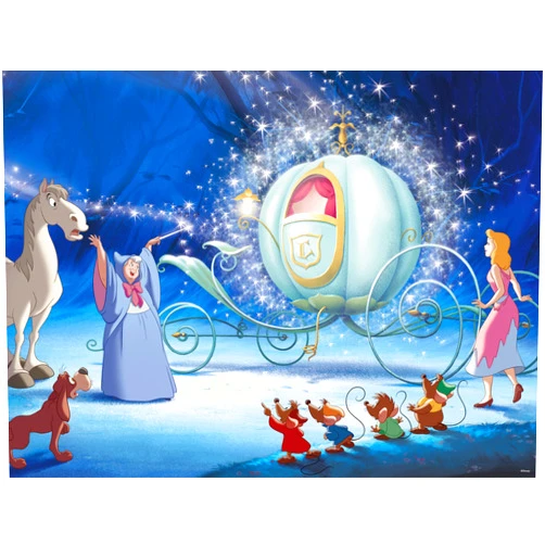 Ceaco - Disney Princess - Cinderella's Carriage - 750 Piece Glitter Jigsaw Puzzle
