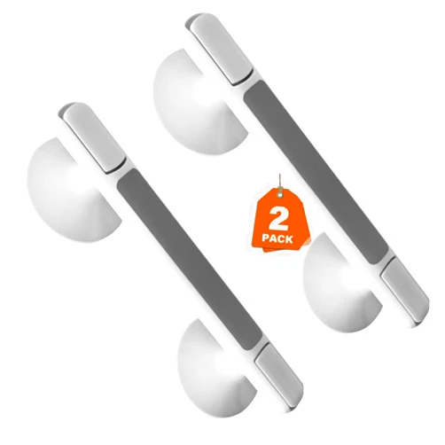Sangronia Grab Bars for Bathtubs and Showers, 2 Pack Suction Grab Bars Handle, Heavy Duty Shower Handle Removable, Safety Bars for Bathroom, 12 Inch White