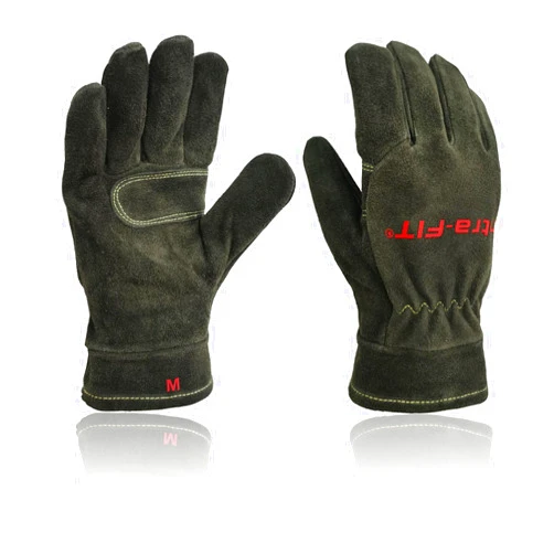 Intra-FIT Professional Firefighter Gloves,Heat & Flame Resistance Cowhide Firefighter Extrication Gloves(1 Pair)