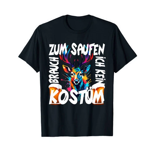 Lustig cool Outfit zur Lederhose Dirndl Dame Herr witzig Spruch Oktoberfest Ersatz Tracht Wiesn Saufen Kostüm T-Shirt