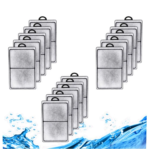 AMZBD Fish Tank Filter Cartridge for Top Fin Cartridges,PF-S Aquarium Filter Cartridges,Replacement Filter Cartridge for TOP FIN PF10 Power Filters(15pack)