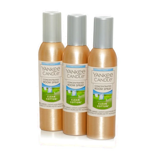 Yankee Candle Clean Cotton Concentrated Room Spray 3-Pack White