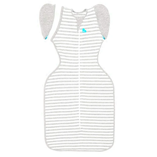 Love to Dream Swaddle Up Transition Swaddle, Patented Zip-Off Wings, Gently Help Baby Transition from Being Swaddled to Arms Free When Showing Signs of Rolling, 1.0 TOG, 13-19 lbs, Gray