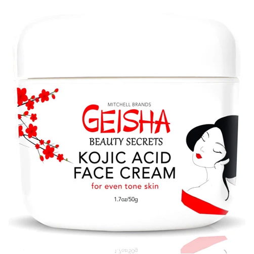 OMIC Geisha Kojic Acid Cream - 1.7 fl oz / 50 ml - Skin Brightening Cream for Face, Body, Hands - with Glycolic Acid
