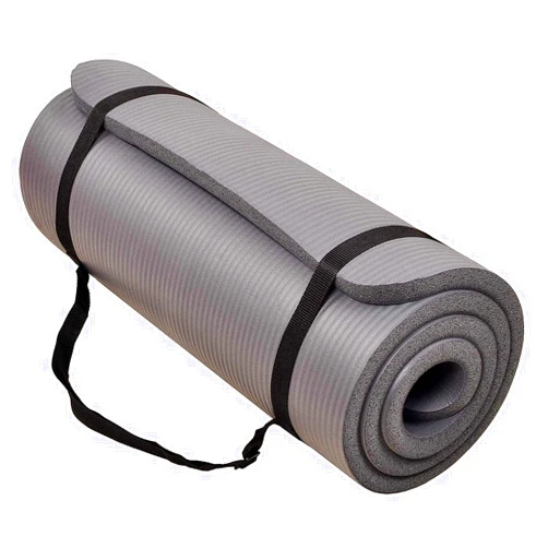 BalanceFrom All-Purpose 1-Inch Extra Thick High Density Anti-Tear Exercise Yoga Mat with Carrying Strap, Multiple Colors