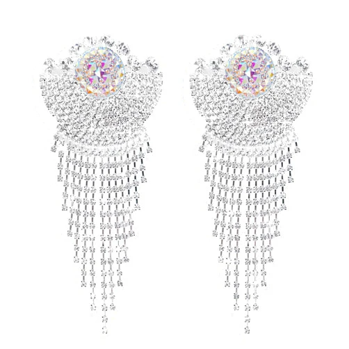 CheerHP Rhinestone Pasties Covers - Pasty Diamond Crystal Reusable Tassel Stickers Gift Christmas Petal