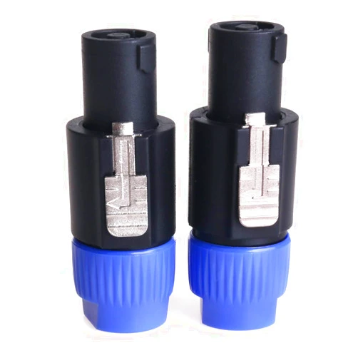NANYI NL4FC speakon Cable Amplifier Connector, Audio Speaker Plug Twist Lock 4 Pole Speaker Plug Compatible with Neutrik Speakon NL4FC, NL4FX, NLT4X, NL2FC - 2 Pack