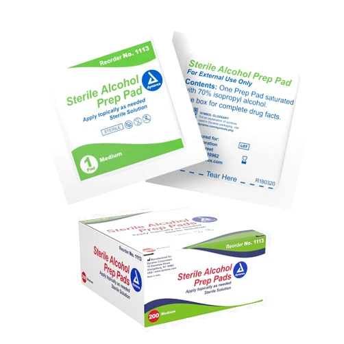 Dynarex 1113 Alcohol Prep Pad Sterile, Medium, Count 200 (Pack of 1)